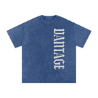VANTAGE T-shirt Goth!c style -Snow Washed Oversized Cotton T-Shirt