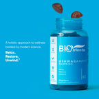 Biotrients - Ashwagandha Vitamin D Gummies - Improved Sleep, Stress Reduction, Relaxation And Cognitive Support For Men And Women, Mixed Berry, Gluten Free And Gelatin Free. America's #1 Ashwagandha - 60 GOlI Capsules Per Bot