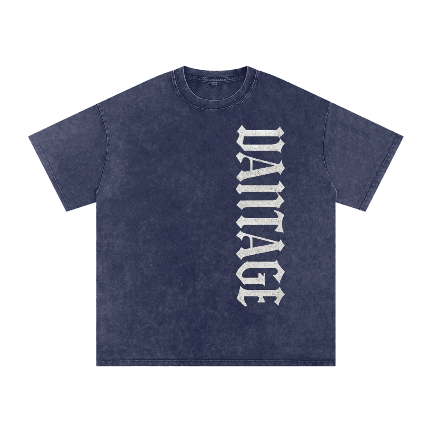 VANTAGE T-shirt Goth!c style -Snow Washed Oversized Cotton T-Shirt