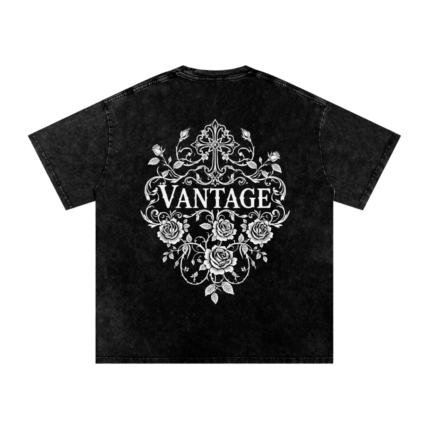 VANTAGE 1.0 -Snow Washed Oversized Cotton T-Shirt