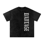 VANTAGE T-shirt Goth!c style -Snow Washed Oversized Cotton T-Shirt