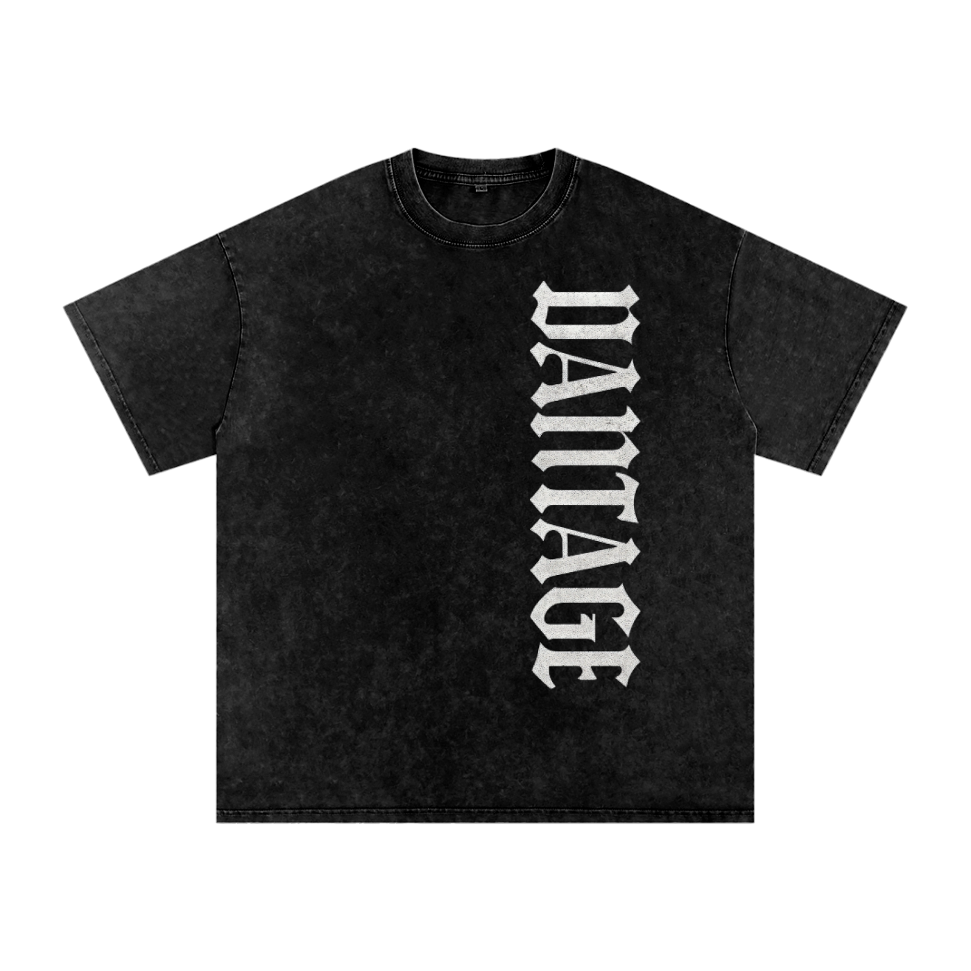 VANTAGE T-shirt Goth!c style -Snow Washed Oversized Cotton T-Shirt