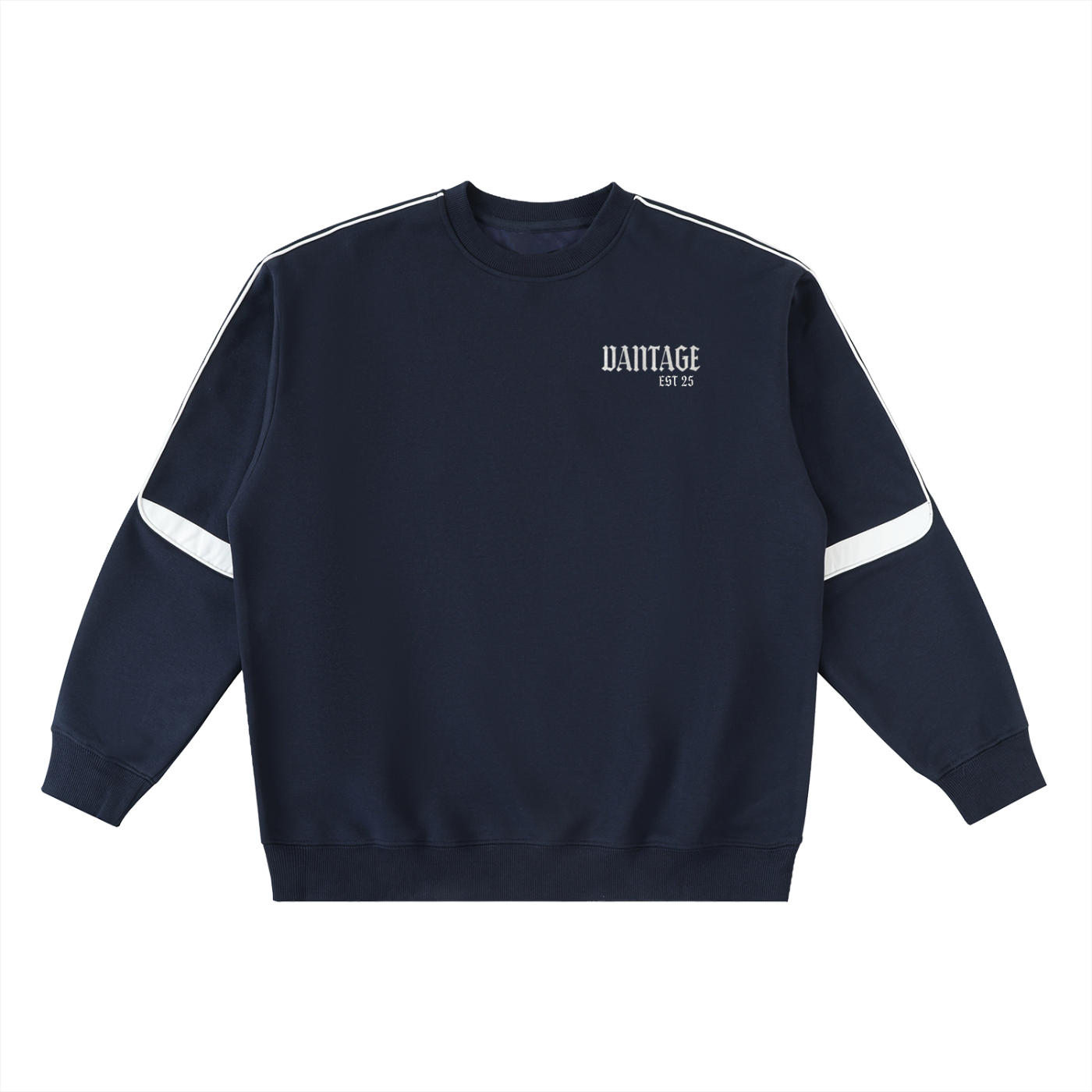 VANTAGE rose -Oversized Crewneck Taped Sweatshirt