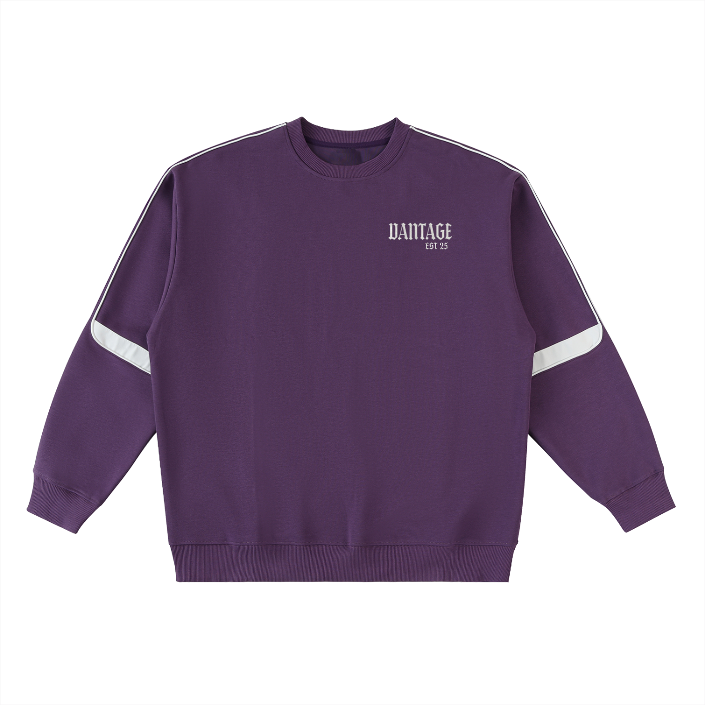 VANTAGE rose -Oversized Crewneck Taped Sweatshirt